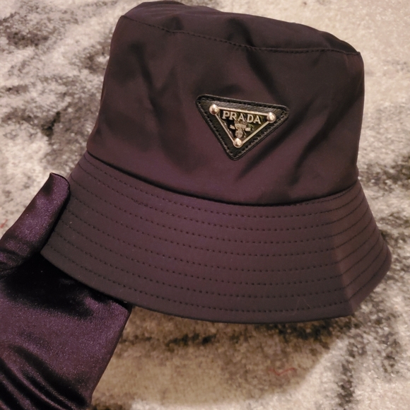 brown prada bucket hat